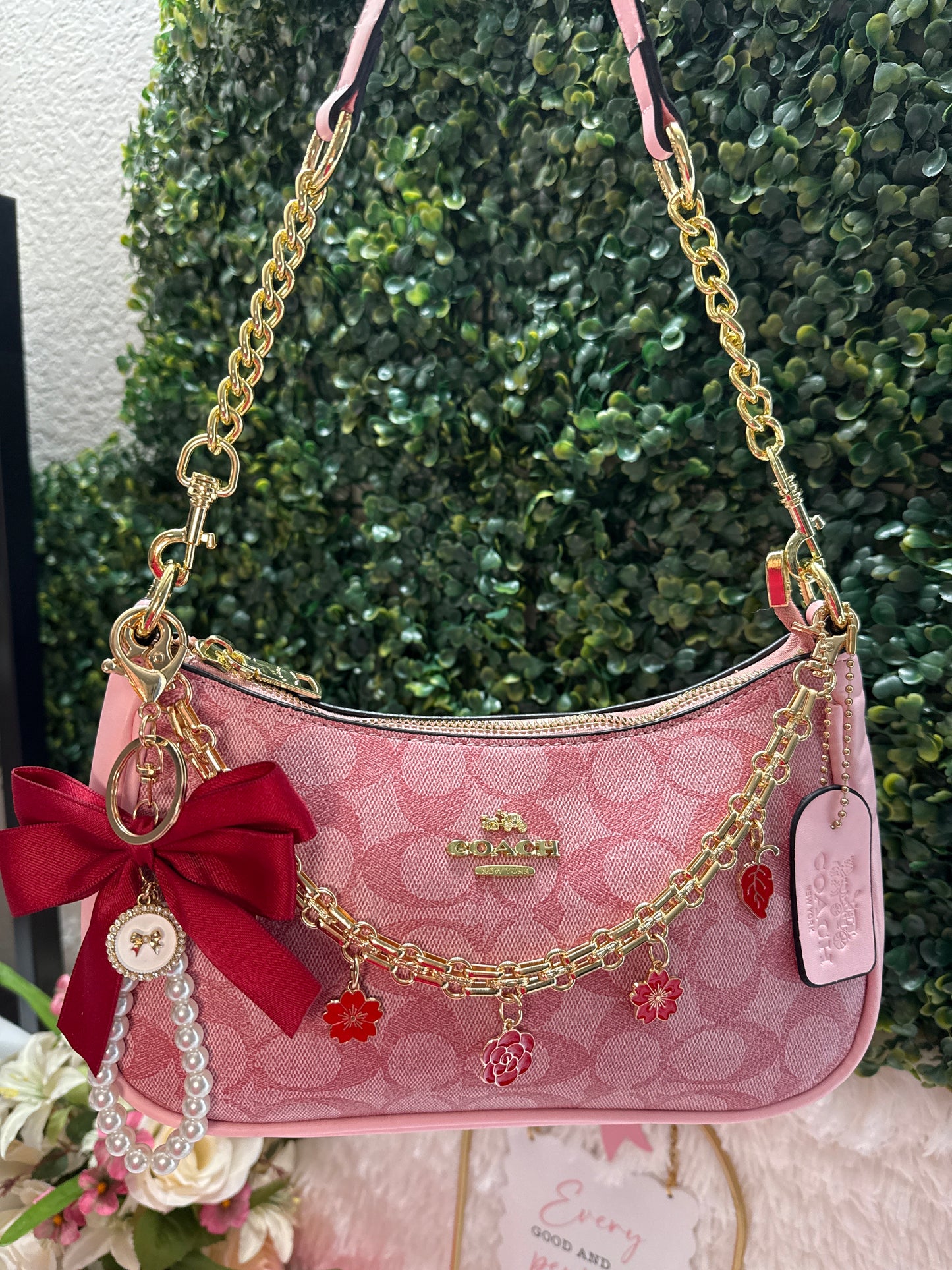 Pink coach charms red ❤️